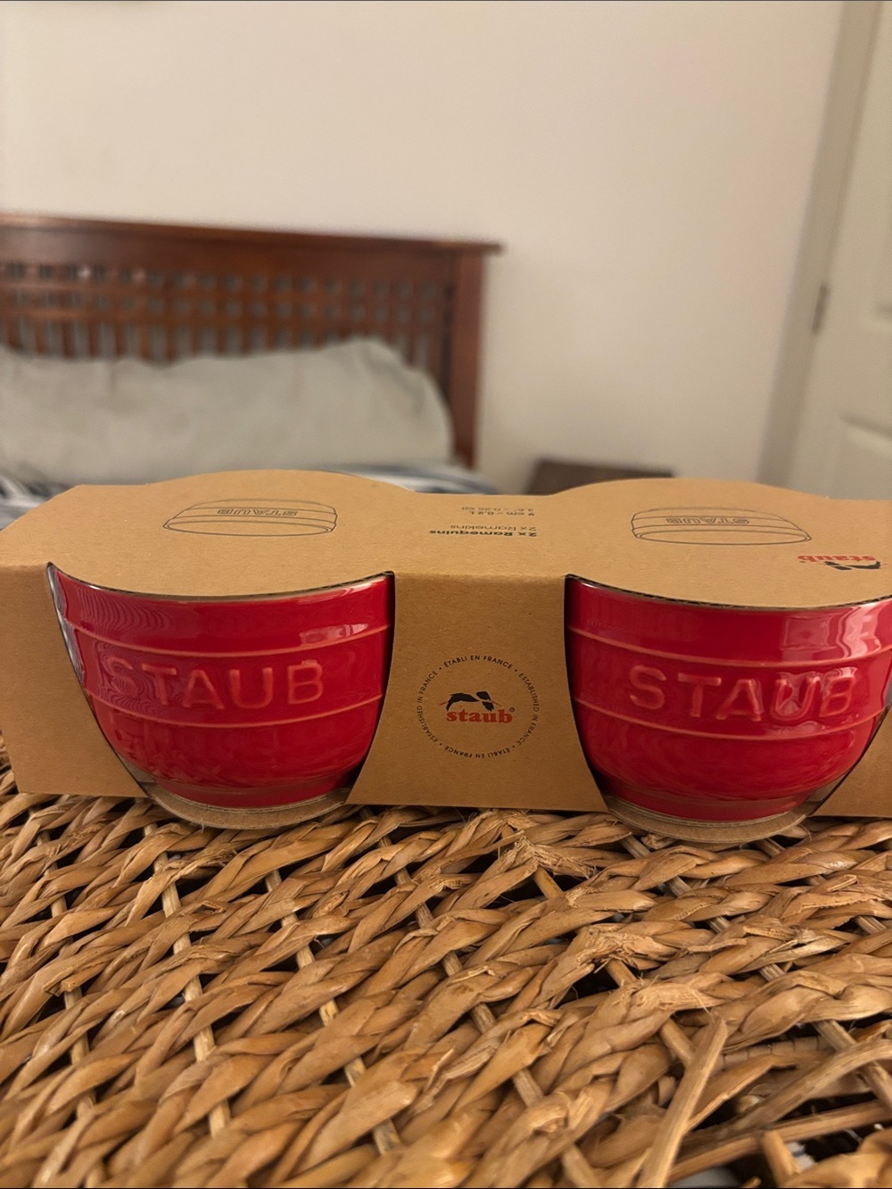 Staub Glossy Red Ceramic Prep Bowls - Pack of 2